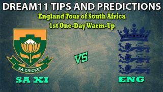 SA XI vs ENG Dream11 Team Prediction England tour of South Africa 2019-2020: Captain And Vice-Captain, Fantasy Cricket Tips South Africa Invitation XI vs England 1st Warm-up One-day at Boland Park, Paarl 1:30 PM IST